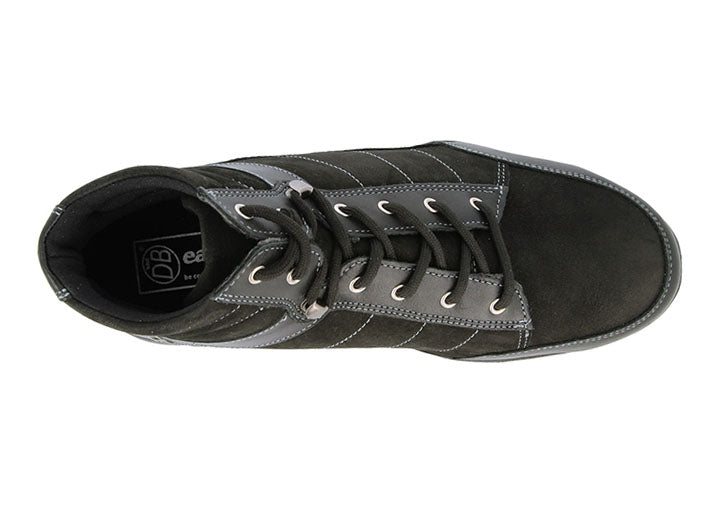 Mens Wide Fit DB Tilbrook Boots in Black Lea/Suede - Image 1