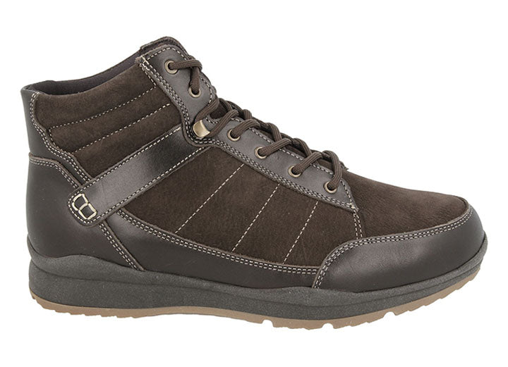 Mens Wide Fit DB Tilbrook Boots in Black Lea/Suede - Image 6