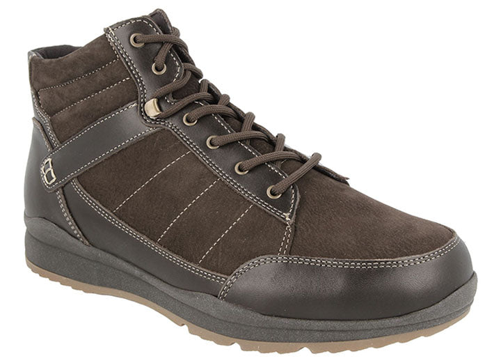 Mens Wide Fit DB Tilbrook Boots in Black Lea/Suede - Image 8
