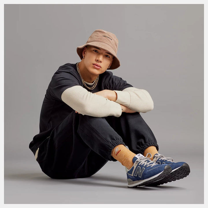 Men's Wide Fit New Balance ML574EVN Walking/Running Trainers - Exclusive - Navy ENCAP