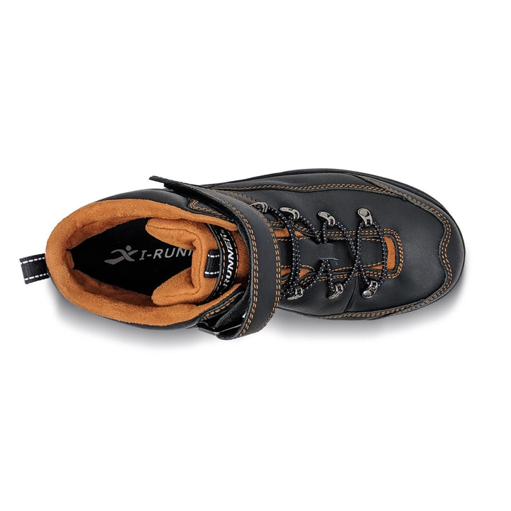 Womens Wide Fit I-Runner Pioneer Walking Boots in Black - Image 1