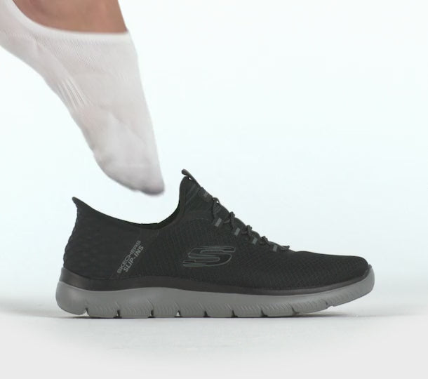 Men's Wide Fit Skechers 232457 Slip-ins High Range Summits Trainers in Black/Charcoal - Image 1