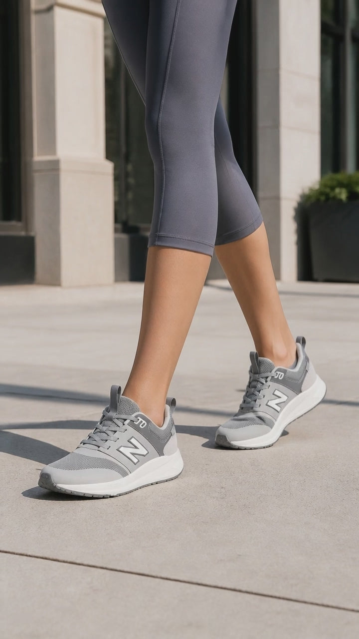 Women's Wide Fit New Balance U9009HG Walking/Running Trainers in Raincloud - Image 1