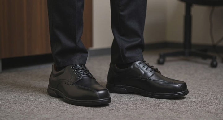 Mens Wide Fit Tredd Well Ross Shoes in Black - Image 1
