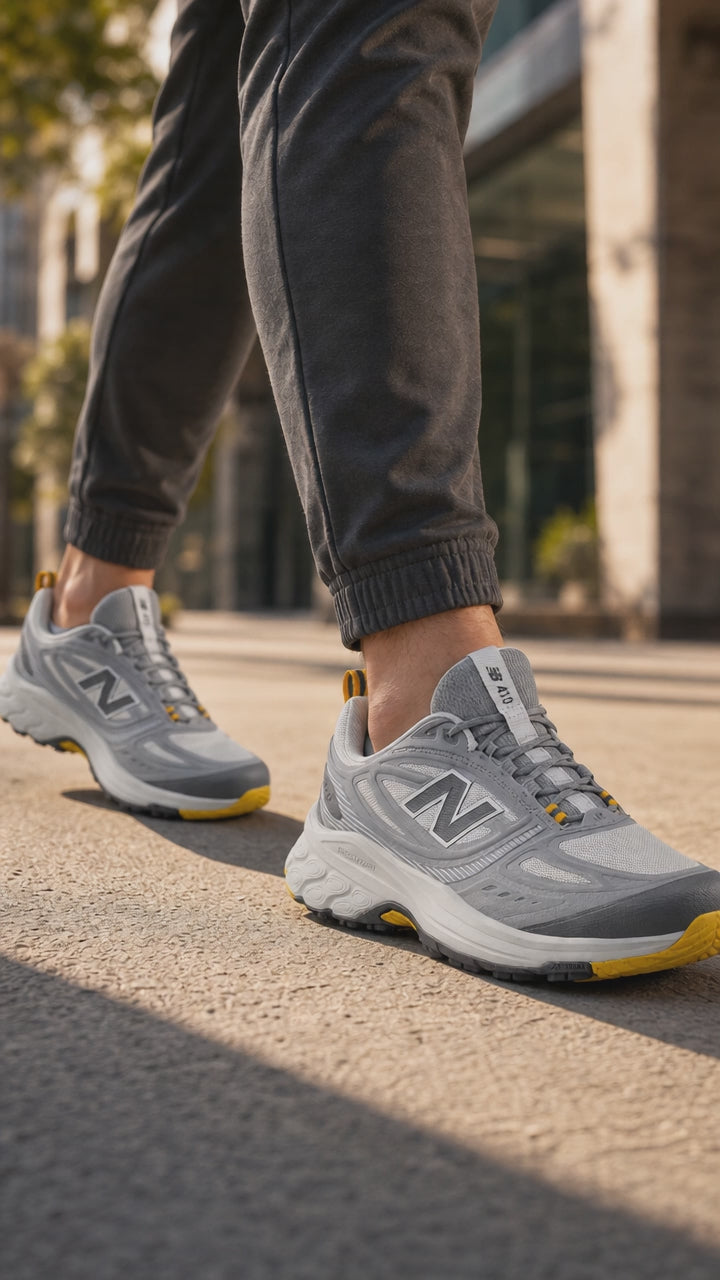 Mens Wide Fit New Balance M4105G0 Fresh Foam Trail Trainers in Grey - Image 3
