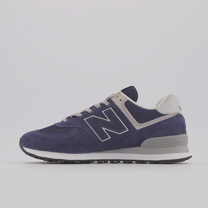 Women's Wide Fit New Balance ML574EVN Walking/Running Trainers - Exclusive - Navy ENCAP