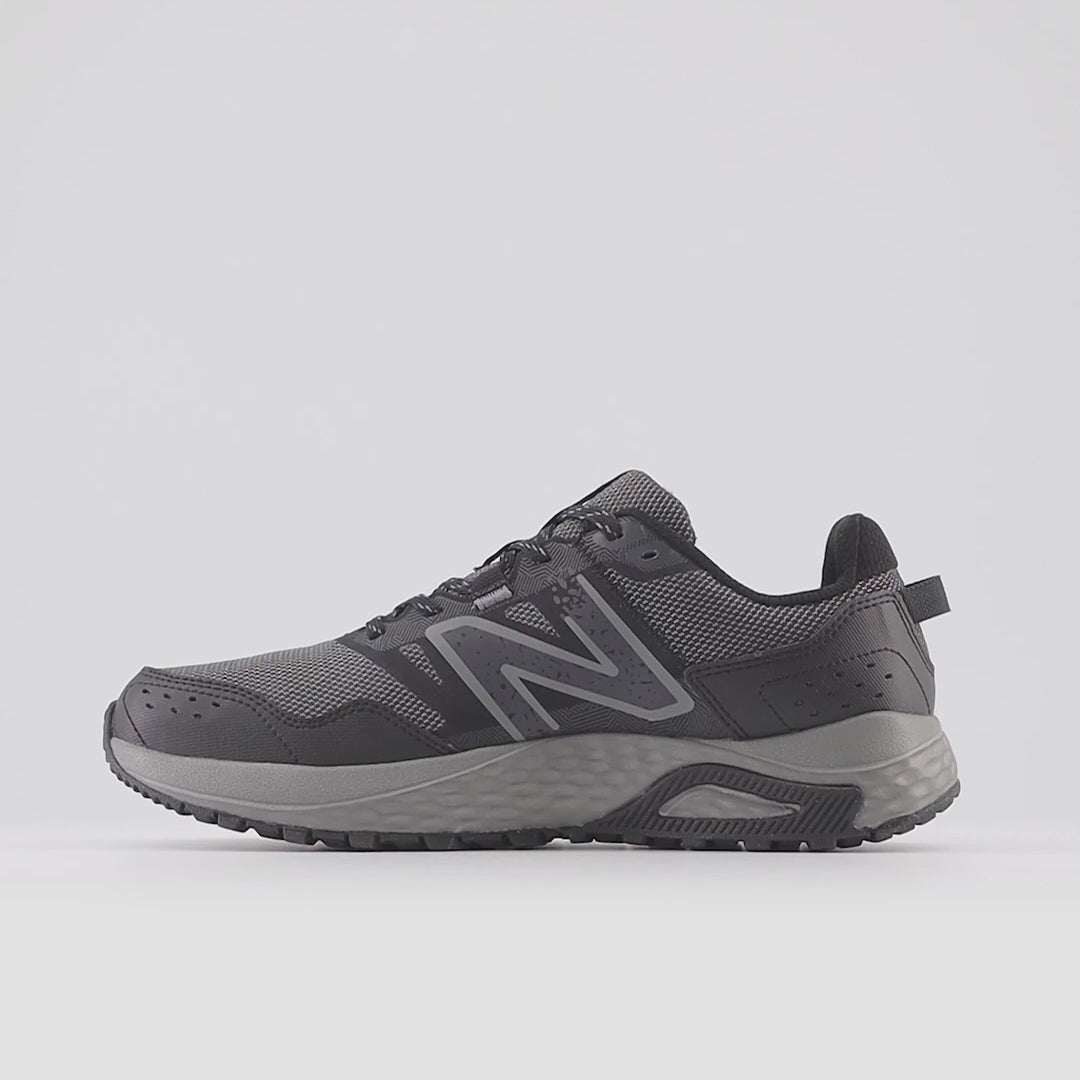 Men's Wide Fit New Balance MT410LB8 Trail Running Trainers in Black - Image 4