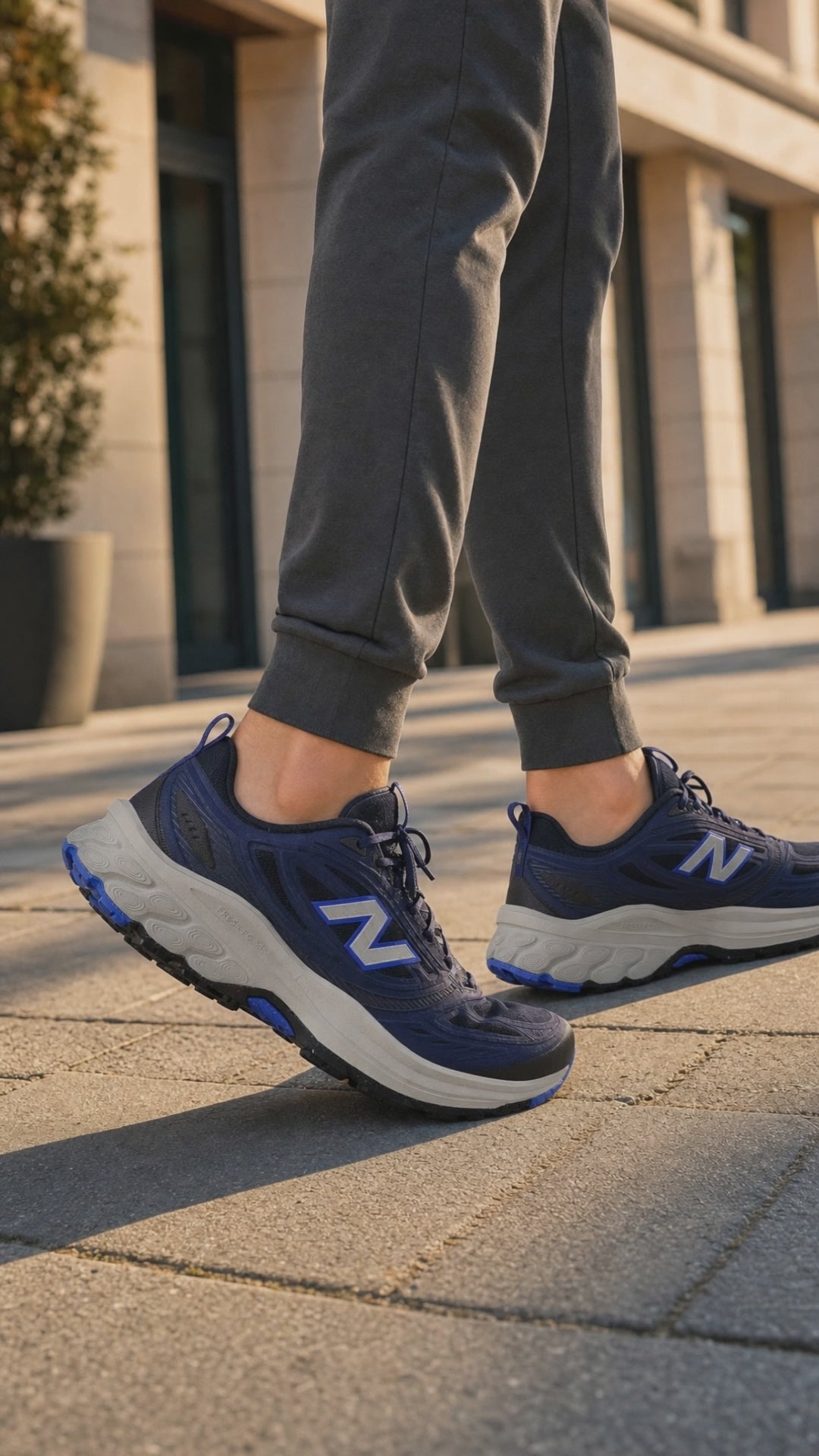 Womens Wide Fit New Balance M410 Fresh Foam Trail Trainers in Black - Image 8