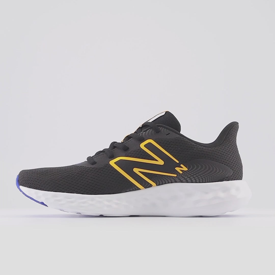 Men's Wide Fit New Balance M411CB3 Running Trainers in Black - Image 3