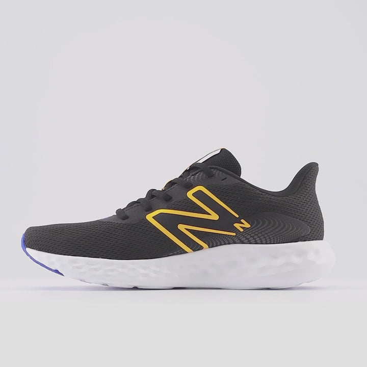 Men's Wide Fit New Balance M411CB3 Running Trainers in Black - Image 1