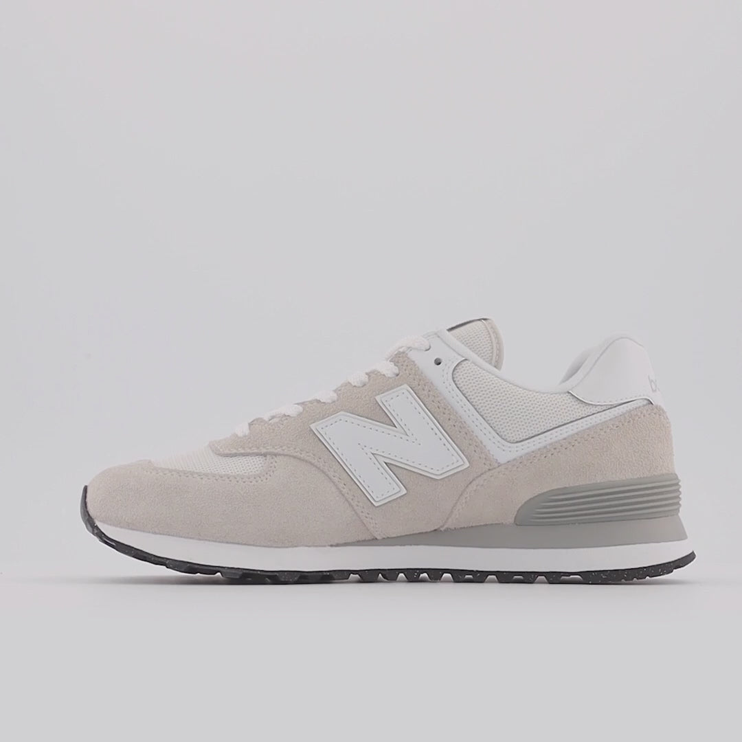Women's Wide Fit New Balance ML574EVW Walking/Running Trainers - Exclusive - Nimbus Cloud/White ENCAP