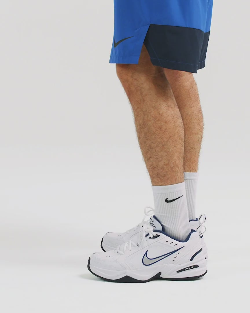 Men's Wide Fit Nike 416355-102 Air Monarch Iv Trainers in White/Metalic Silver - Image 3