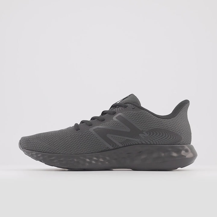 Women's Wide Fit New Balance M411LK3 Walking and Running Trainers - Black in Black - Image 1