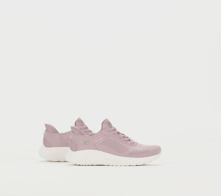 Women's Wide Fit Skechers 117497W Slip-ins Sport Squad Chaos Trainers in Lavender - Image 1