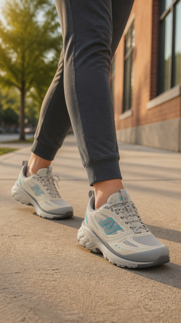 Womens Wide Fit New Balance M410 Fresh Foam Trail Trainers in Black - Image 1