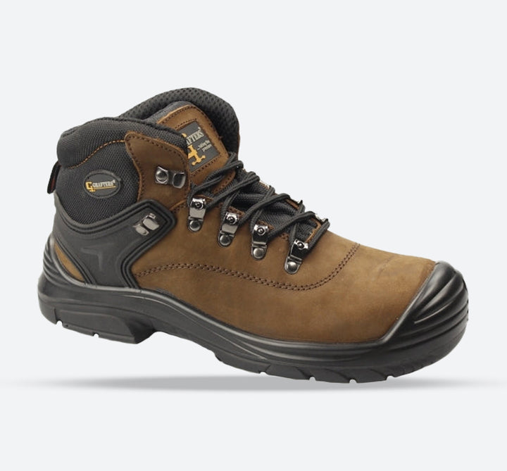 Mens Wide Fit Grafters M9508B 4E Safety Boots Dark Brown in Dark Brown - Image 1