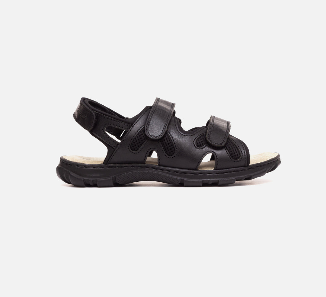 Mens Wide Fit Sandals Ashley Sandals by Tredd Well - Black in Black - Image 2