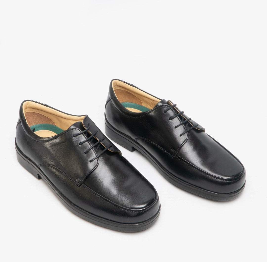 Mens Wide Fit Roamers Marlow M409A Shoes in Black - Image 3