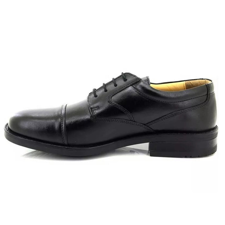 Men's Wide Fit Roamers M247A Shoes in Black Leather - Image 1