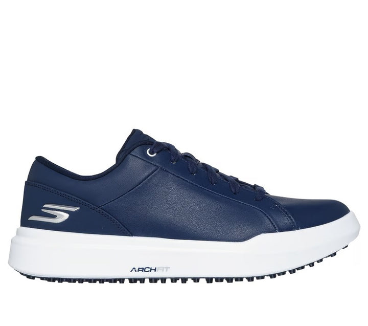 Men's Relaxed Fit Skechers 214128 Go Golf Drive 6 Waterproof Trainers in Black/White - Image 1