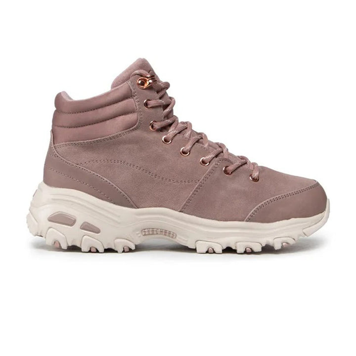 Women's Wide Fit Skechers 167264 D'lites Boots in Blush Pink - Image 1