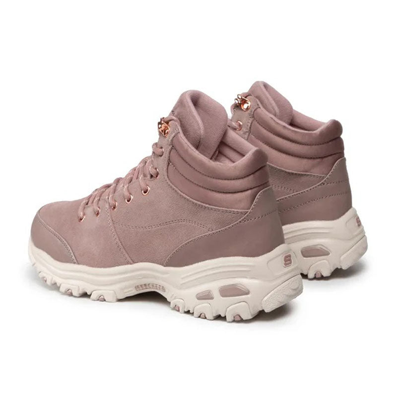 Women's Wide Fit Skechers 167264 D'lites Boots in Blush Pink - Image 4