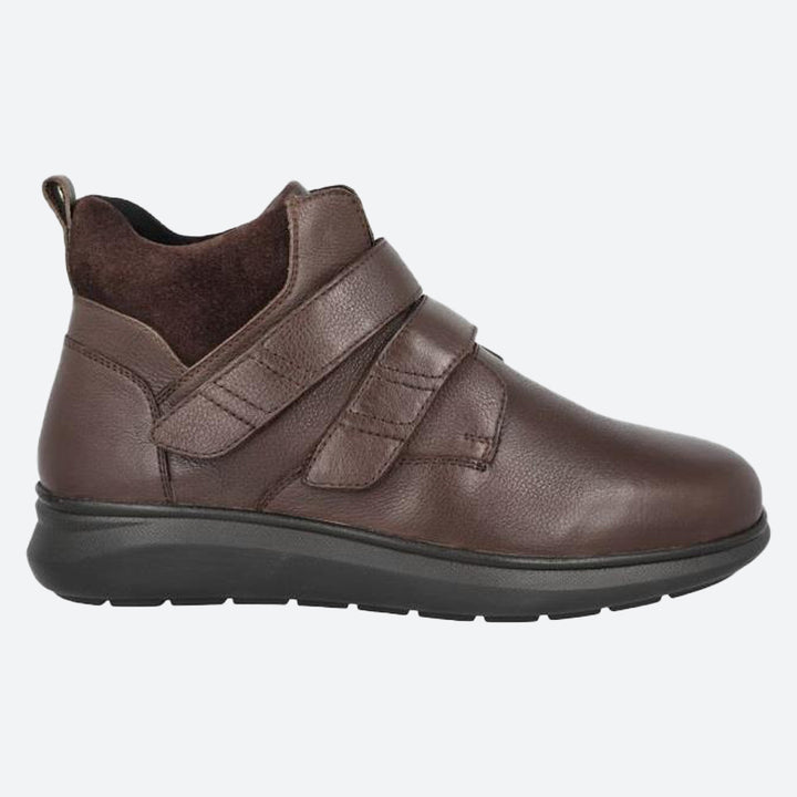 Men's Wide Fit DB Solomon Boots in Black Lea / Suede - Image 1