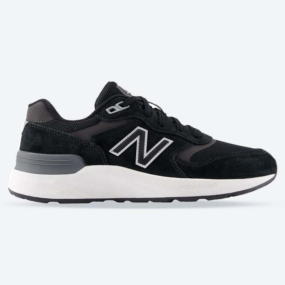 Women's Wide Fit New Balance WW880BB7 Walking/Running Trainers - Fresh Foam in Black/White - Image 1