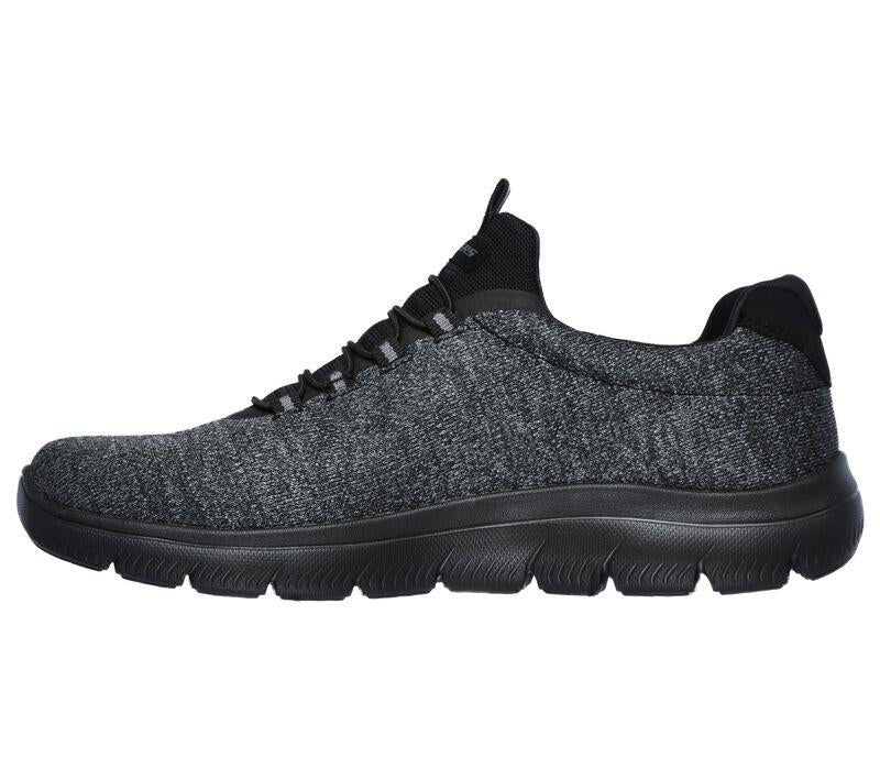 Men's Wide Fit Skechers 52813 Summits Forton Walking Trainers in Black - Image 4