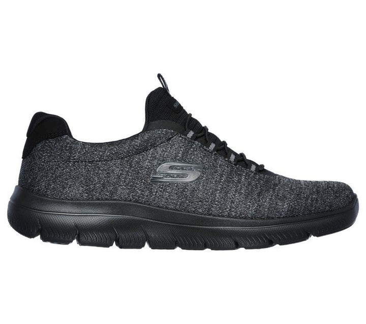 Men's Wide Fit Skechers 52813 Summits Forton Walking Trainers in Black - Image 1