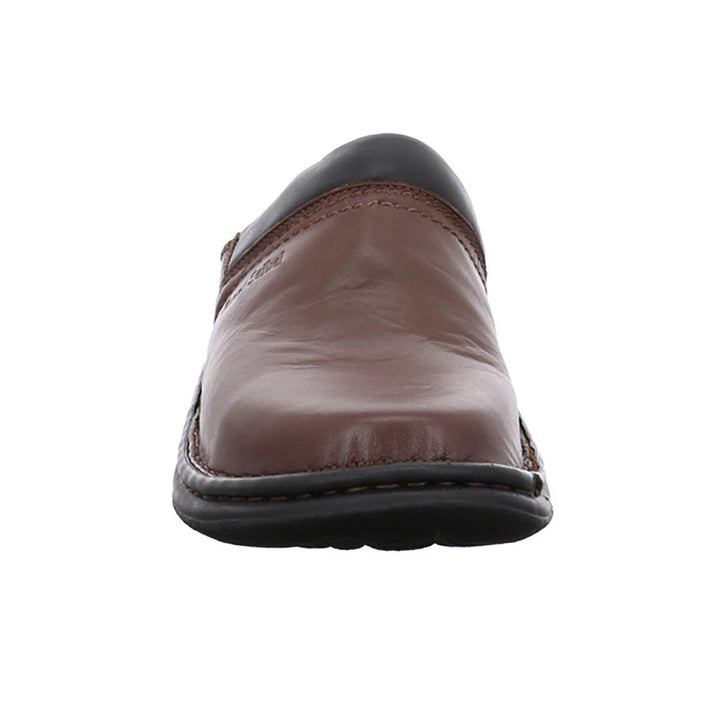 Mens Wide Fit Josef Seibel Max Ranch Mules in Brandy - Image 1