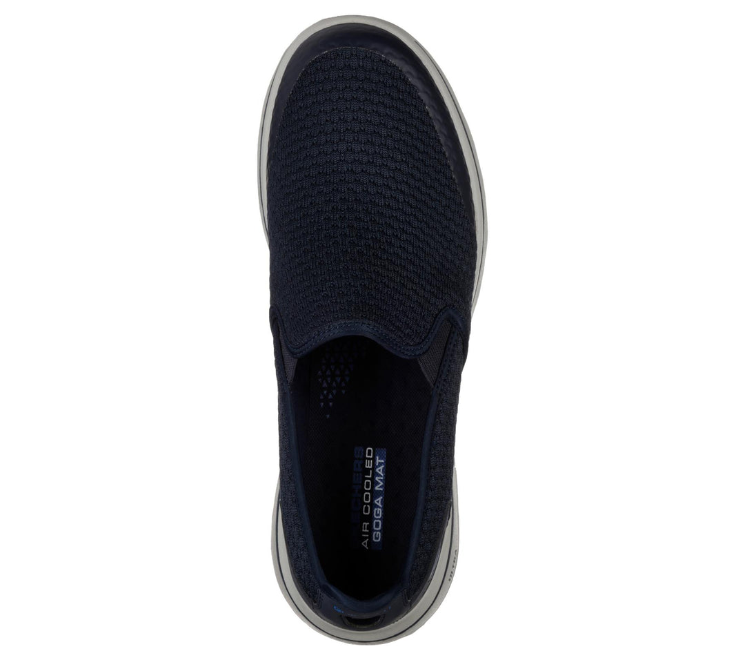 Mens Wide Fit Skechers Apprize Go Walk 5-55510 Walking Trainers in Black - Image 11