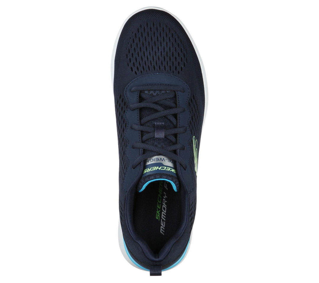 Men's Wide Fit Skechers 232291 Air Dynamight Tuned Up Walking Trainers in Navy - Image 5