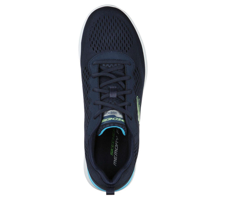 Men's Wide Fit Skechers 232291 Air Dynamight Tuned Up Walking Trainers in Navy - Image 1