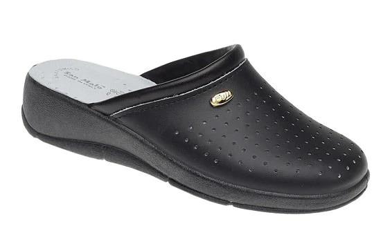 Womens Wide Fit DEK L128 Mule Sandals in Black - Image 1