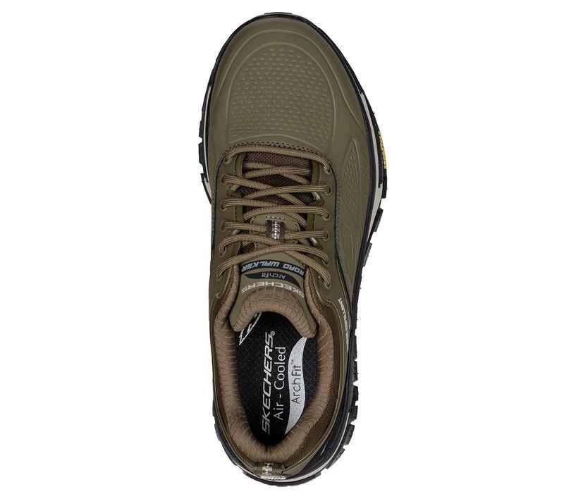 Men's Wide Fit Skechers 237333 Relex Fit Arch Fit Road Walker Recon Good Year Trainers in Black - Image 11