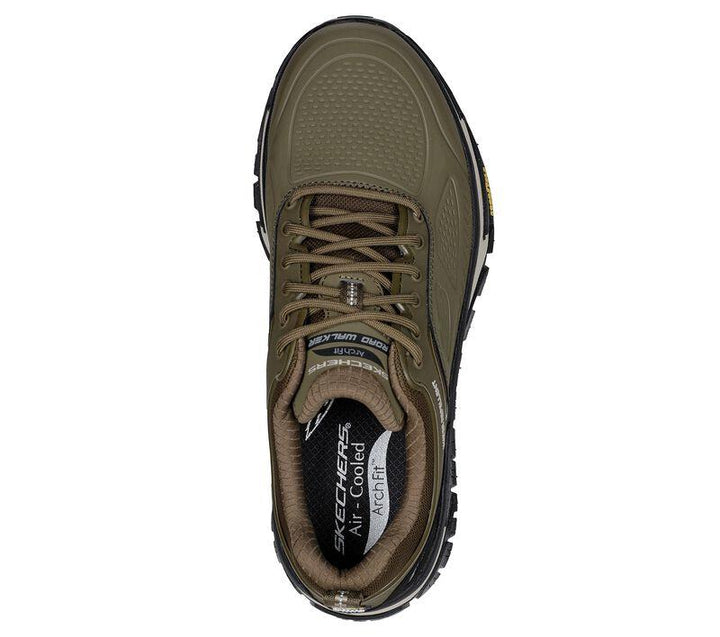 Men's Wide Fit Skechers 237333 Relex Fit Arch Fit Road Walker Recon Good Year Trainers in Black - Image 1