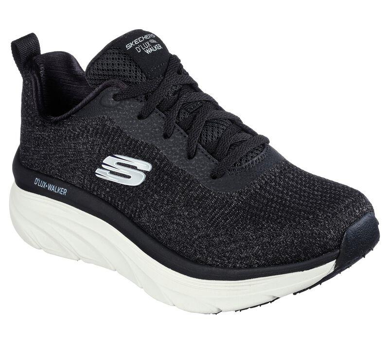 Women's Wide Fit Skechers 149815 Daily Beauty D'lux Vegan Walker Trainers in Black - Image 3