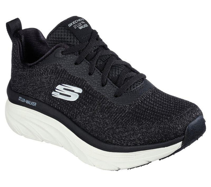 Women's Wide Fit Skechers 149815 Daily Beauty D'lux Vegan Walker Trainers in Black - Image 1
