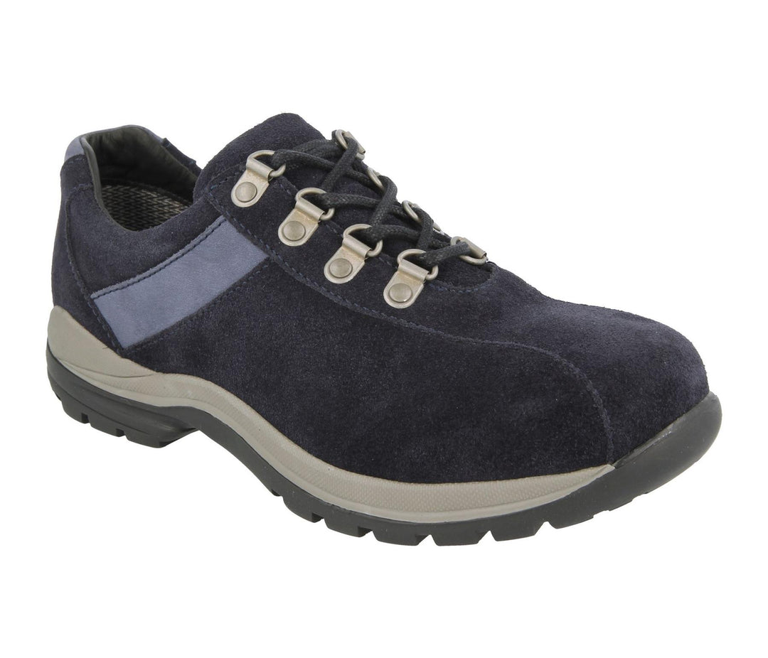 Womens Wide Fit DB Wyoming Walking Trainers in Black Suede - Image 8
