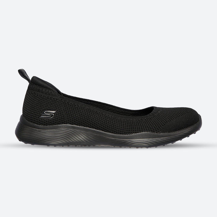 Womens Wide Fit Skechers Microburst 104134 Walking Slip On Shoes in Black - Image 1