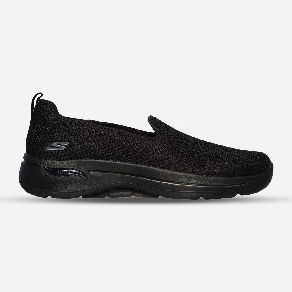 Womens Wide Fit Skechers Grateful 124401 Arch Fit Walking Trainers in Black - Image 1