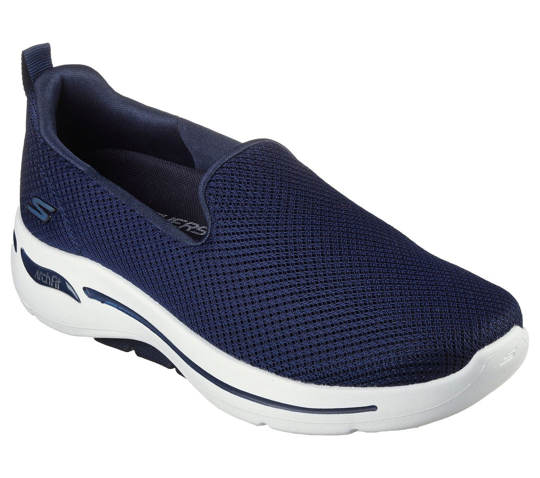 Womens Wide Fit Skechers Grateful 124401 Arch Fit Walking Trainers in Black - Image 8