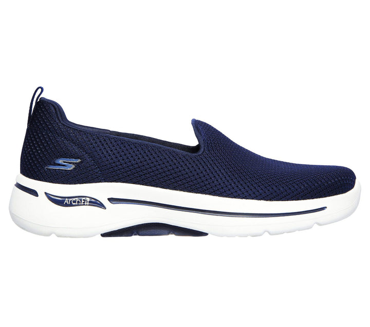 Womens Wide Fit Skechers Grateful 124401 Arch Fit Walking Trainers in Black - Image 1