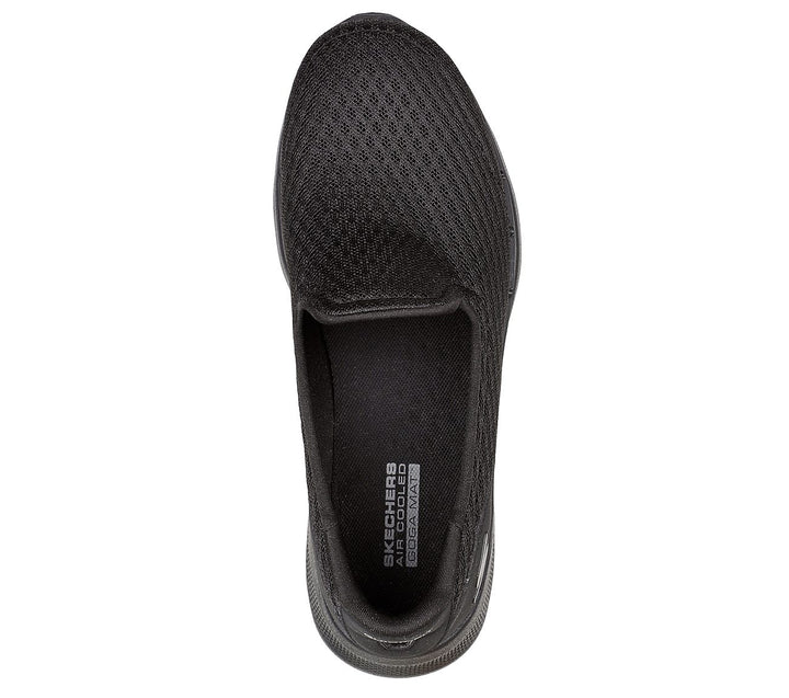 Women's Wide Fit Skechers 124508 Go walk 6 - Big Splash Shoes in Black - Image 1