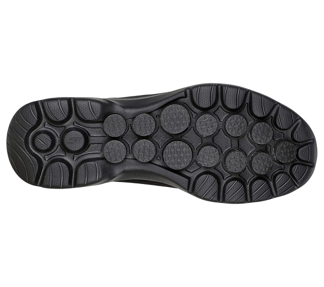 Women's Wide Fit Skechers 124508 Go walk 6 - Big Splash Shoes in Black - Image 6