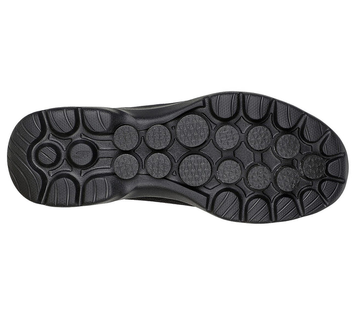 Women's Wide Fit Skechers 124508 Go walk 6 - Big Splash Shoes in Black - Image 1