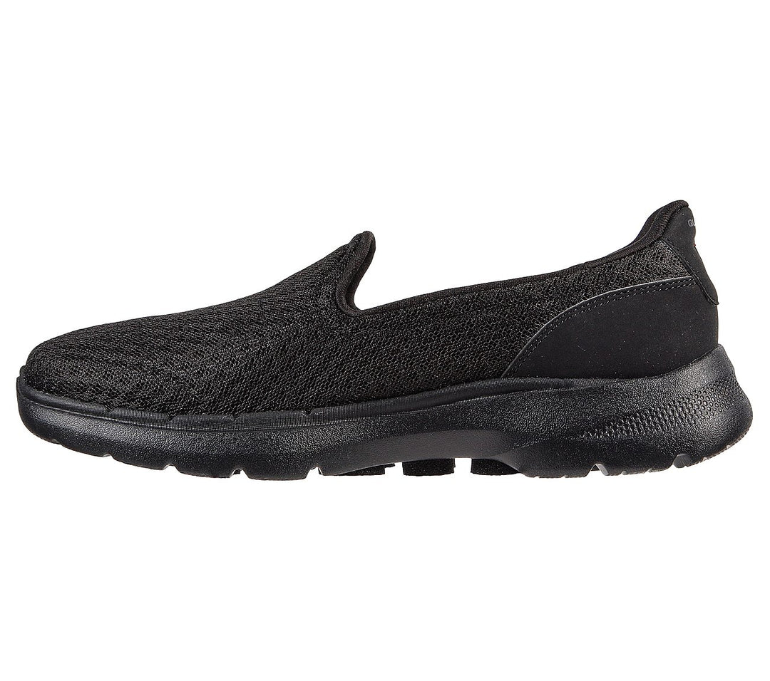 Women's Wide Fit Skechers 124508 Go walk 6 - Big Splash Shoes in Black - Image 4