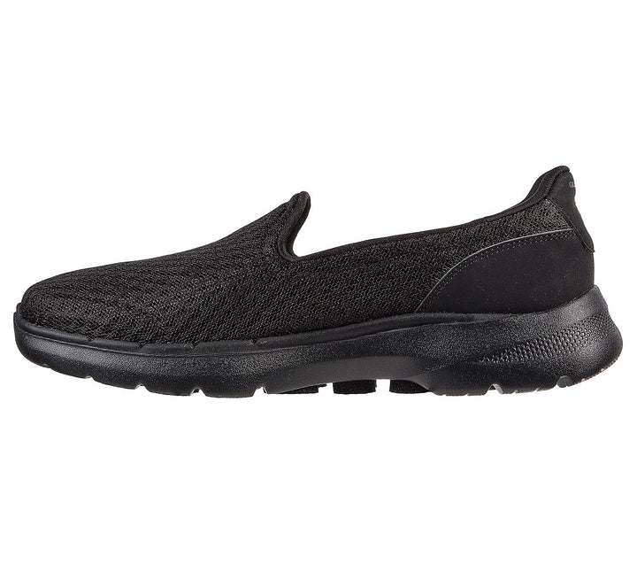 Women's Wide Fit Skechers 124508 Go walk 6 - Big Splash Shoes in Black - Image 1