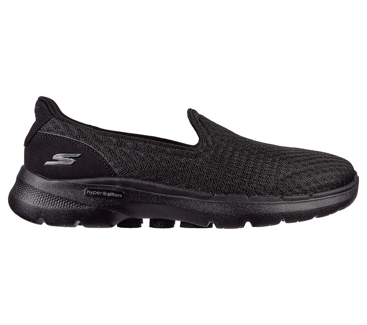 Women's Wide Fit Skechers 124508 Go walk 6 - Big Splash Shoes in Black - Image 1